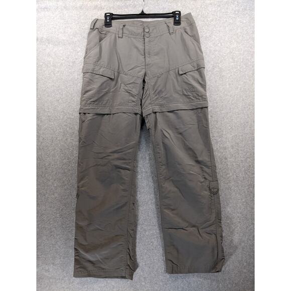 THE NORTH FACE Women's Sz 8 Convertible Pants Shorts Capris Zip Hiking Gray - Picture 1 of 16